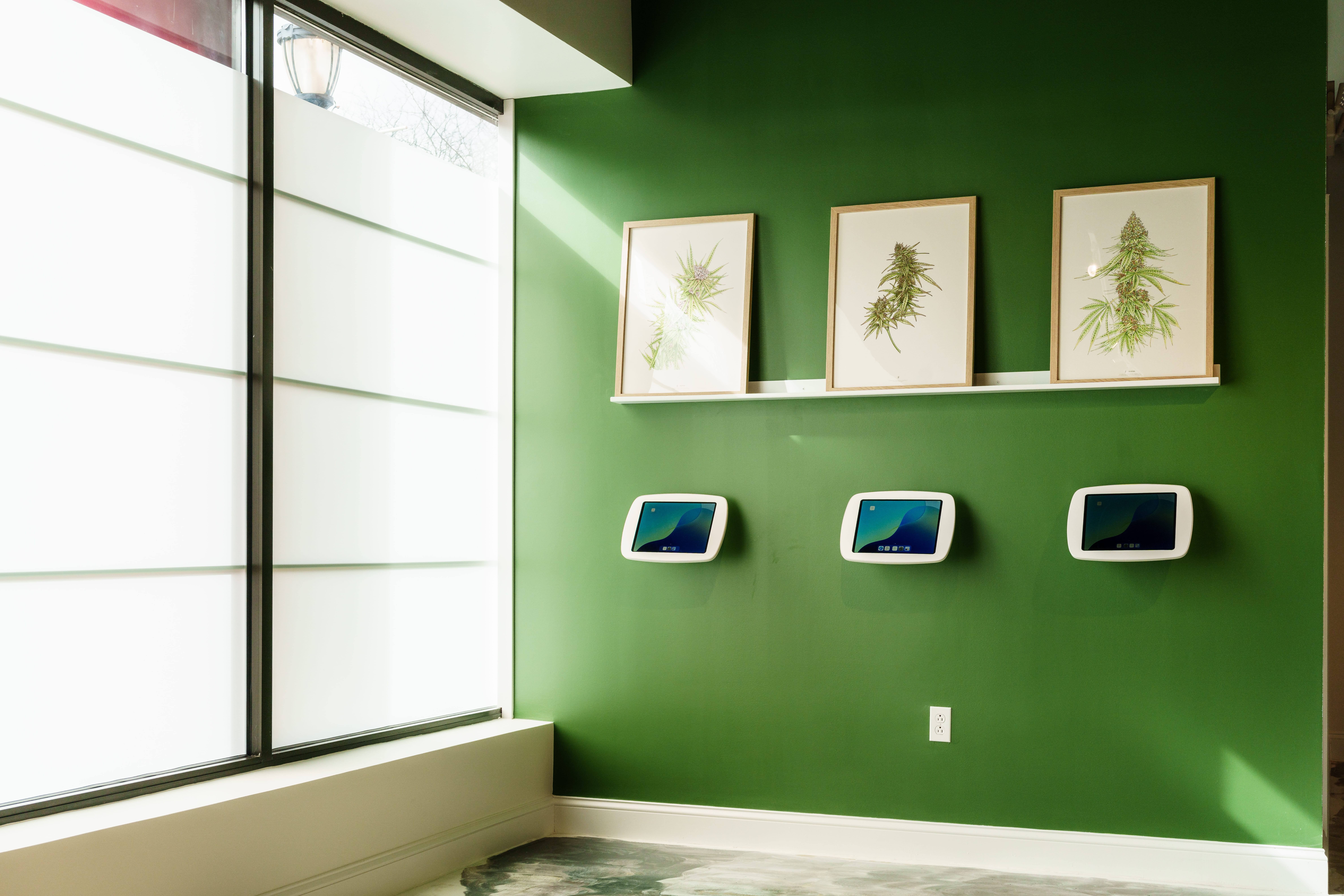 The Highline Dispensary consultation kiosks